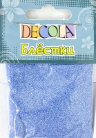 Decola Блестки декоративные,  размер 0,3 мм, 20 г, голубой радужный