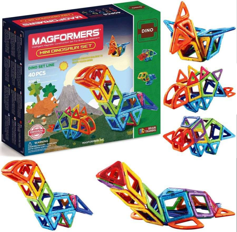 magformers mini dinosaur set