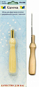 "Gamma"   FN-006   Иглы для валяния (фелтинга)   в блистере с деревянной ручкой (№36 грубые)