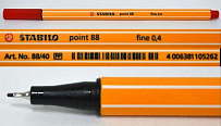 Ручка Капиллярная Stabilo Point 88 Красная