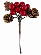 "Blumentag"   VDF-01   Декоративные элементы   1.2 см  6 х  1 шт. 01 букет из ягод калины и шишек
