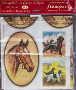 Салфетка рисовая для декупажа "Лошади", 1 лист, 50x50 см   .