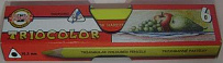 KOH-I-NOOR 3151 (6) Набор трехгранных цветных карандашей "Tricolor", 6 шт, картон