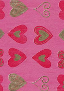 Decopatch FDA374, орнам сердечки на розовом, бумага для декопача