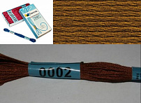 Нитки для вышивания "Gamma"    мулине  ( 0001-0206 )  х/б   24 x  8 м №0002 коричневый