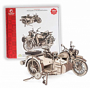 Сборная модель из дерева Lemmo Мотоцикл с коляской УРАН, арт. 01-59