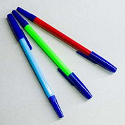 Ручка шариковая Стамм 049, корпус флуор., РШ01, синяя