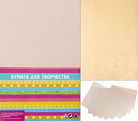 Бумага для творчества фактурная "Морозный узор кремовая" формат А-4 (набор 100 листов) 135315