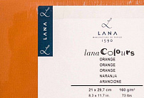LANA Бумага для пастели «Lana Colours», 160 г/м?, 21х29,7 см, 25 л, оранжевый