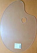Палитра "Сонет", пластиковая, овальная, прозрачная, 40х28 см, толщина 3 мм