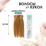 Волосы - тресс для кукол "Прямые" длина волос 25 см, ширина 100 см, цвет № 27 2294908