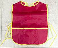 Цветик Фартук двухсторонний с карманом, 450x370, 100% полиэстер, красный