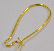 Основа для серьги металлическая "кидни" 25 мм, упаковка 144 шт., цвет золото
