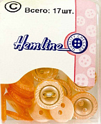 Пуговица Hemline "Basic",   18 мм, оранжевый  .
