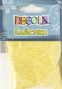 Decola Блестки декоративные,  размер 0,3 мм, 20 г,  желтый радужный