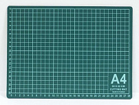 "Gamma"   DK-004   Мат для резки   30 x 22 см  в пакете формат А4/серо-зеленый