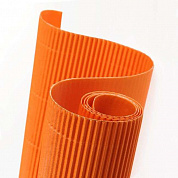 Гофрокартон в рулонах, 50*70см, 314гр, №58, оранжевый, 10 листов/упак (Цветная бумага для творчества