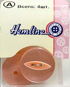 Пуговица Hemline "Basic",   30 мм, оранжевый  .