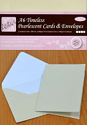Набор заготовок для открыток с конвертами,   формат А6 50 шт. перламутровый 2 цвета .