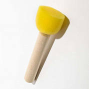 Кисть-губка круглая, поролон, диаметр 30 мм, деревянная ручка