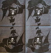 Салфетки бумажные "Пиратский корабль" (набор 20 шт) 33*33 см   1379889