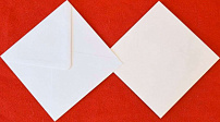 Набор заготовок для открыток с конвертами,   50 шт. белый .