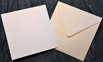 Набор заготовок для открыток с конвертами,   100 шт. кремовый .