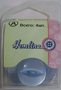 Пуговица Hemline "Basic", пластик, 20 мм, 4 шт. в пластиковом боксе,  небесно голубой .