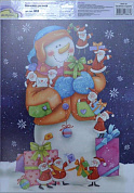 Наклейки "Mr. Painter"   Для окон (новогодние)   WGX   30х42 см  5 шт. 30 "Дед Морозы и Снеговик"