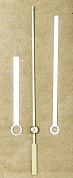Комплект металлических стрелок ЧМ-19S (часовая, минутная, секундная), 53/83мм, серебро
