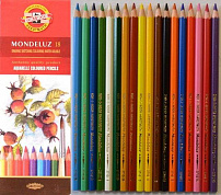 KOH-I-NOOR 3717 (18) Набор высококачественных акварельных  цветных карандашей "Mondeluz", 18 цветов,