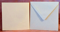 Набор заготовок для открыток с конвертами,   50 шт. кремовый .