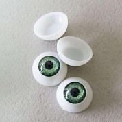 Фурнитура "Глазки объемные, круглые" 20 мм (4 шт) SF-3081, зеленые