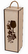 "Mr. Carving"   ВД-552   Пенал для вина "Виноградная лоза"   фанера   33.7 x 11.7 x 11.9 см .
