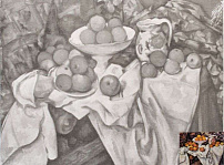 Сонет Холст на картоне с эскизом, Яблоки и апельсины, 30х40 см