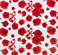 Бумага упаковочная глянцевая "Розы", 100х70 см