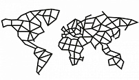 Деревянный интерьерный пазл EWA Design Карта Мира, арт. edes-map