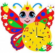 CL017/Бабочка - часы - набор для творчества из Фоамирана, CL017