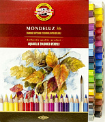 KOH-I-NOOR 3719 (36) Набор высококачественных акварельных цветных карандашей  "Mondeluz", 36 цветов,