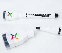маркер для досок с губкой flexoffice 1-2,5мм черный, fo-wb09 black