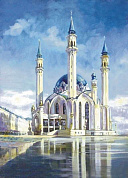 Набор создания мозаичной картины (алмазная вышивка) le022 "Мечеть Кул-Шариф" Размер картины 30x40 см