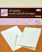 Набор заготовок для открыток с конвертами,   формат А6 50 шт. кремовый .