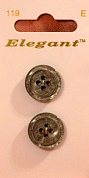 Пуговицы "Elegant"   3/4'' (19mm) 2 шт на блистере, цена за блистер Grey .