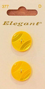 Пуговицы "Elegant"   3/4'' (19mm) 3 шт на блистере, цена за блистер Yellow .