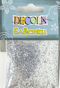 Decola Блестки декоративные,  размер 0,2 мм, 20 г, серебро