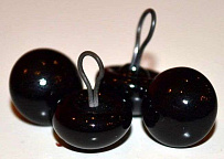Глазки стеклянные для мишек Тедди и кукол на металлической петле, цвет черный, диаметр 10 мм, 4 шт в