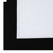 Набор листового фетра (мягкий) IDEAL 1мм 20х30см арт.FLT-SA8 уп.10 листов цв.белый,черный