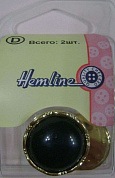 Пуговица Hemline "Basic", пластик, 34 мм, 2 шт. в пластиковом боксе,  защитный .