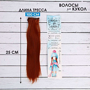 Волосы - тресс для кукол "Прямые" длина волос 25 см, ширина 100 см, цвет № 13 2294920