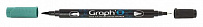 Маркер GRAPH'O двухсторонний акварельный цв.8180 Зеленая секвойя
